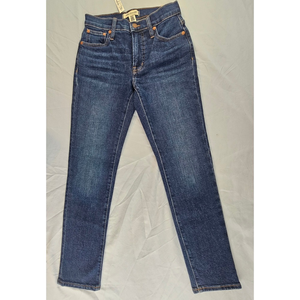 Madewell The Mid Rise Perfect Vintage Jean Size 23 Darker Wash NWT $128 L391